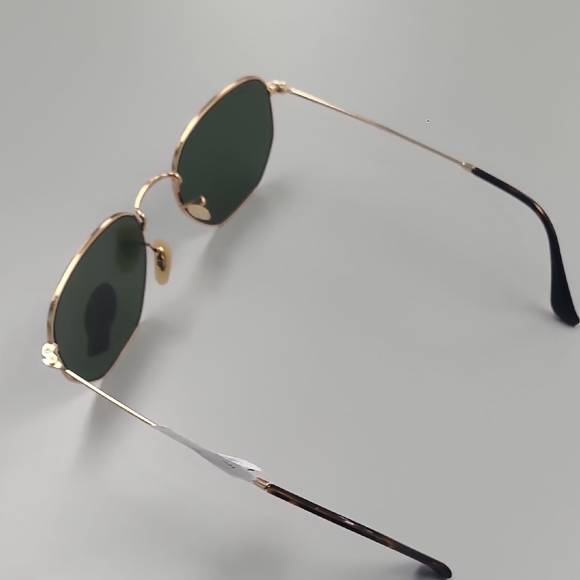 NEW RAY-BAN RB 3548-N 001 Gold Frame Sunglasses with Green Lenses main image 5